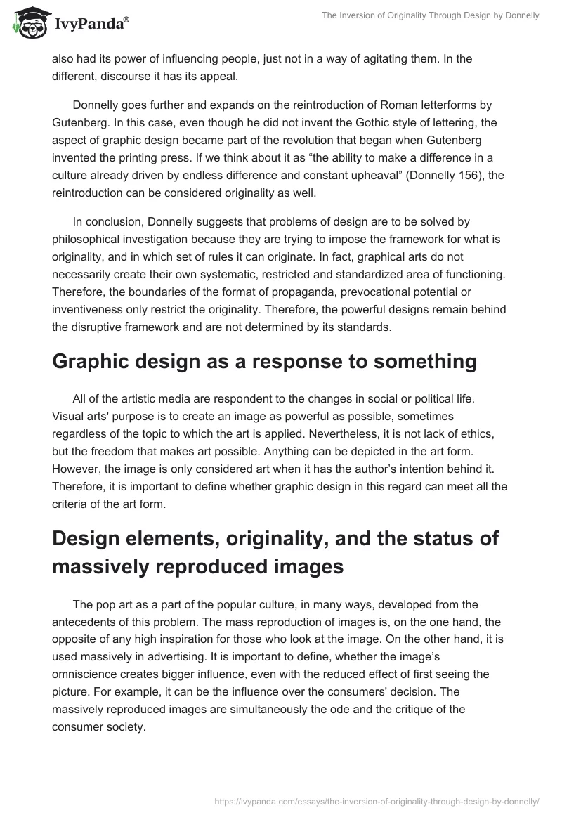 The Inversion of Originality Through Design by Donnelly. Page 2