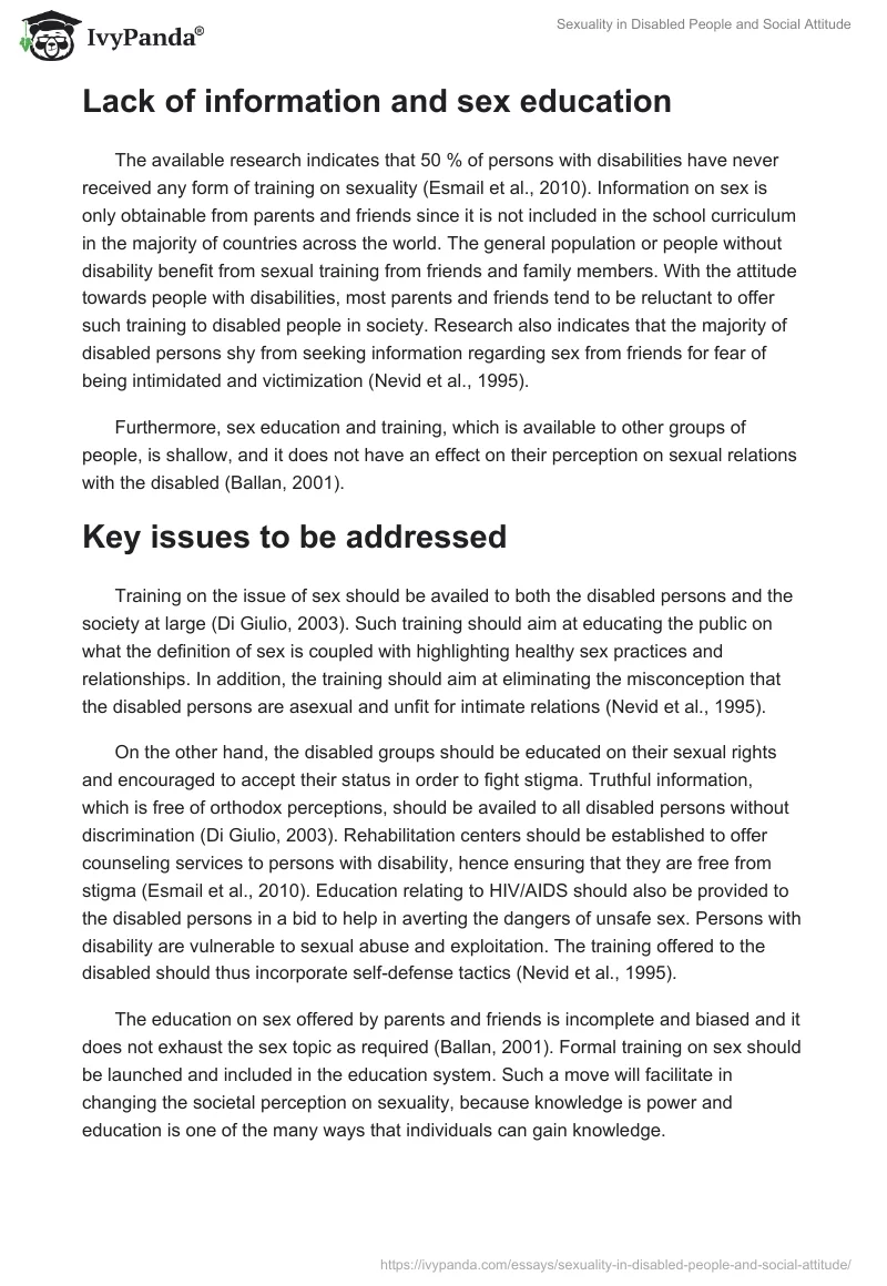 Sexuality in Disabled People and Social Attitude. Page 3