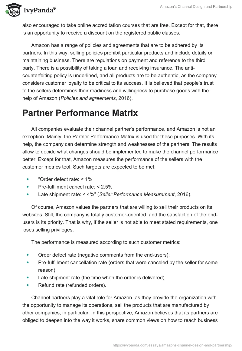 Amazon’s Channel Design and Partnership. Page 3