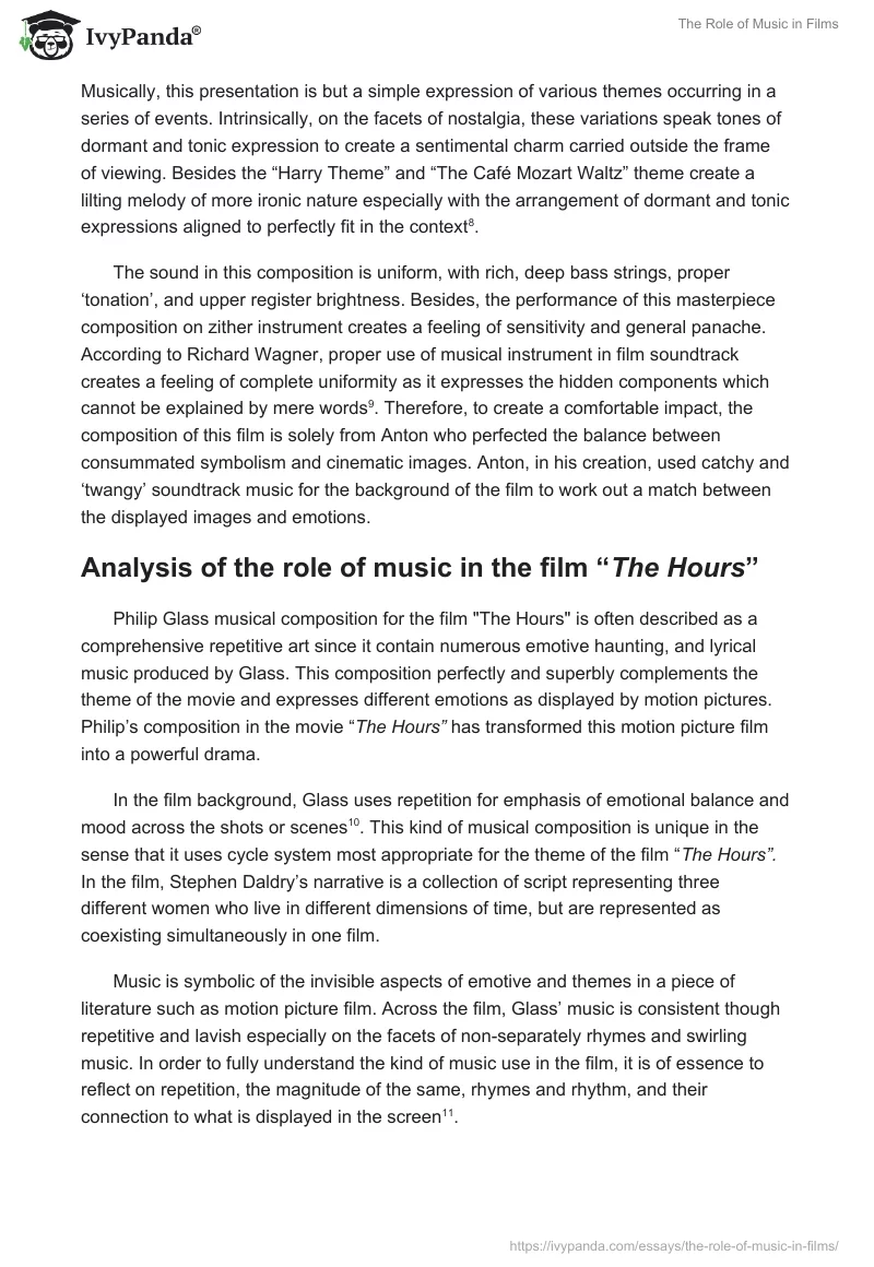 The Role of Music in Films. Page 4