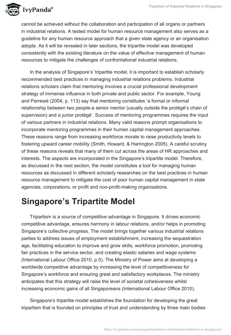 Tripartism of Industrial Relations in Singapore. Page 3