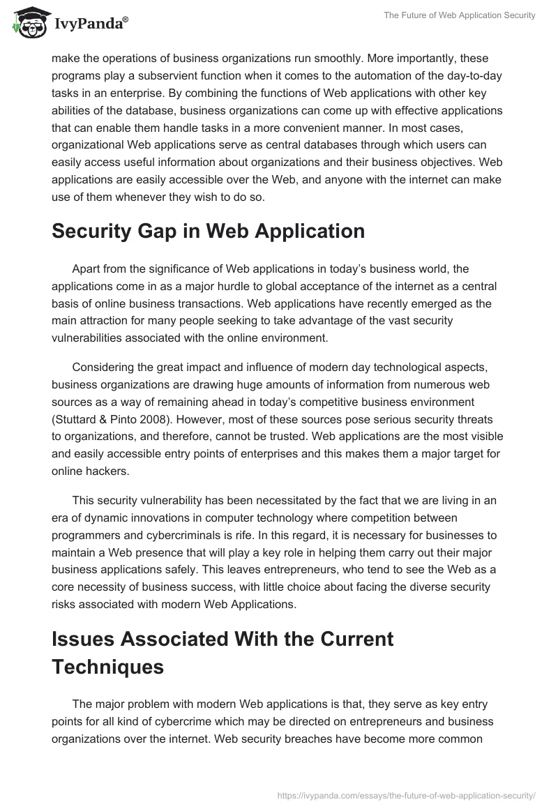 The Future of Web Application Security. Page 2