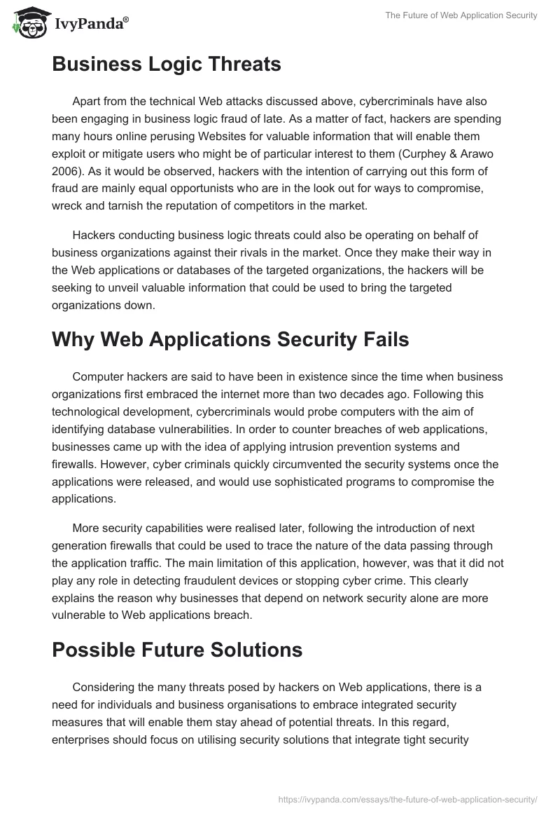 The Future of Web Application Security. Page 4