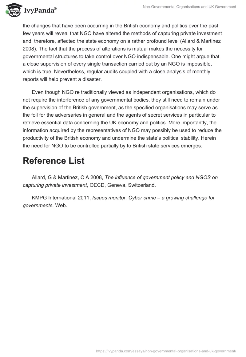 Non-Governmental Organisations and UK Government. Page 2