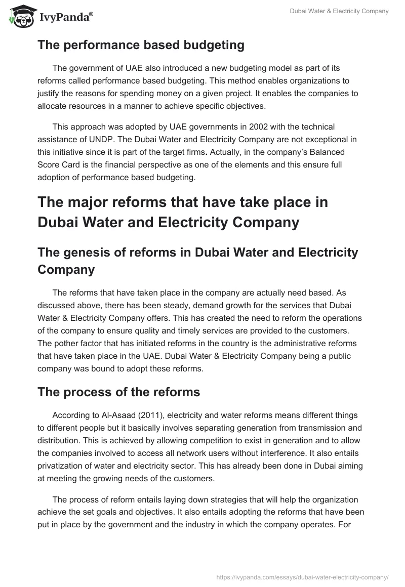 Dubai Water & Electricity Company. Page 4