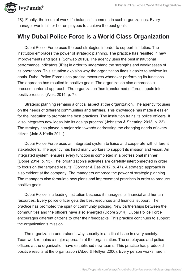 Is Dubai Police Force a World Class Organization?. Page 2