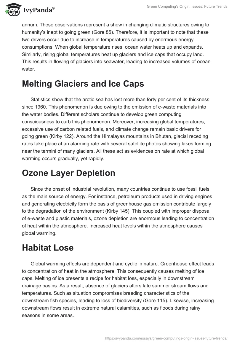 Green Computing's Origin, Issues, Future Trends. Page 4