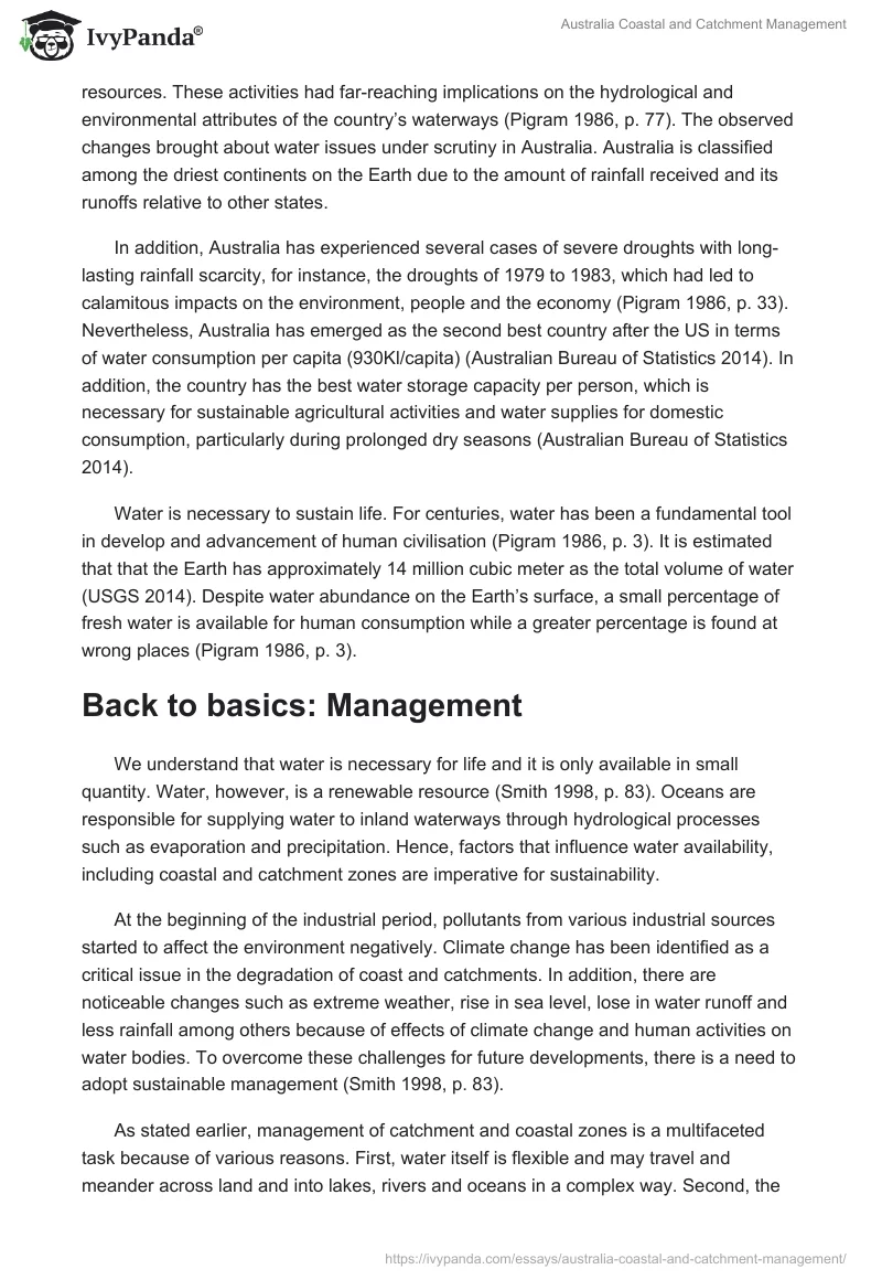 Australia Coastal and Catchment Management. Page 2