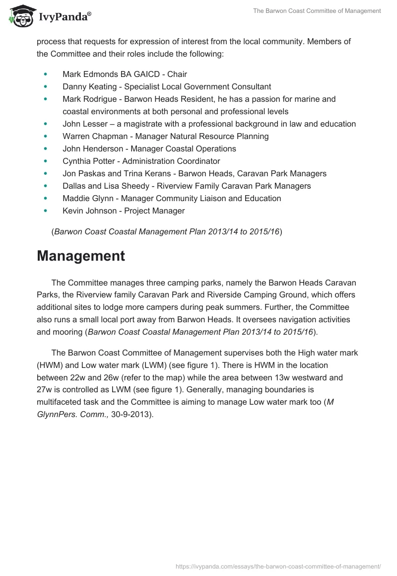The Barwon Coast Committee of Management. Page 2
