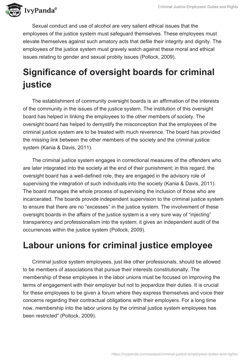 Criminal Justice Employees' Duties and Rights. Page 2