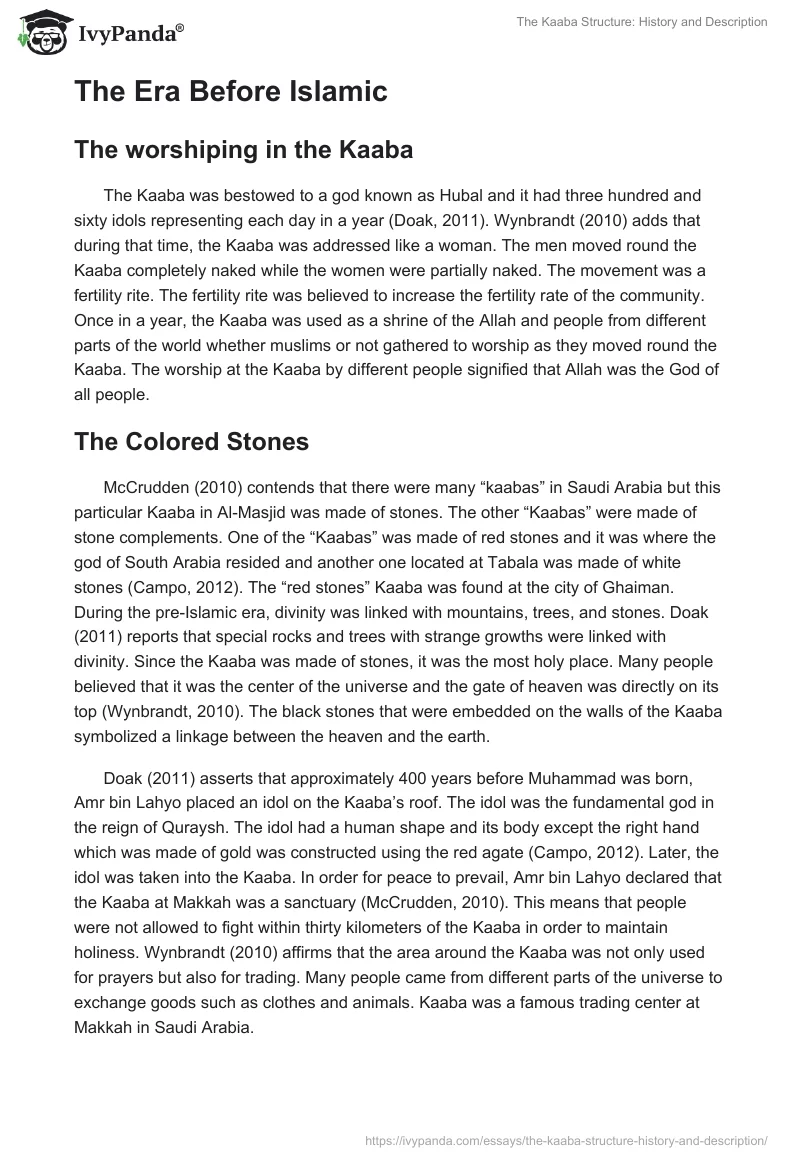The Kaaba Structure: History and Description. Page 2