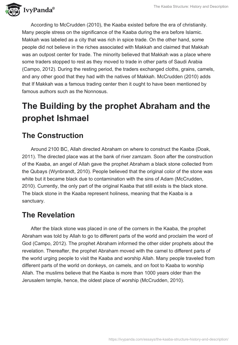 The Kaaba Structure: History and Description. Page 3