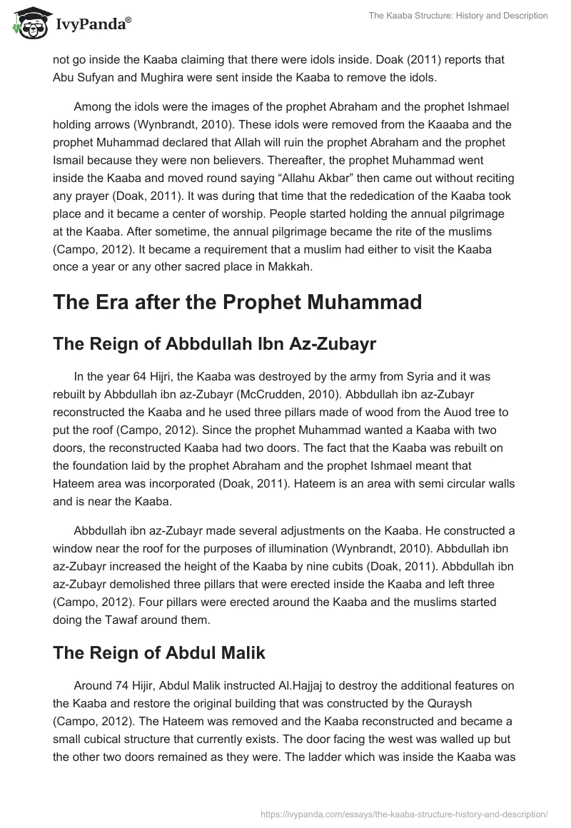 The Kaaba Structure: History and Description. Page 5
