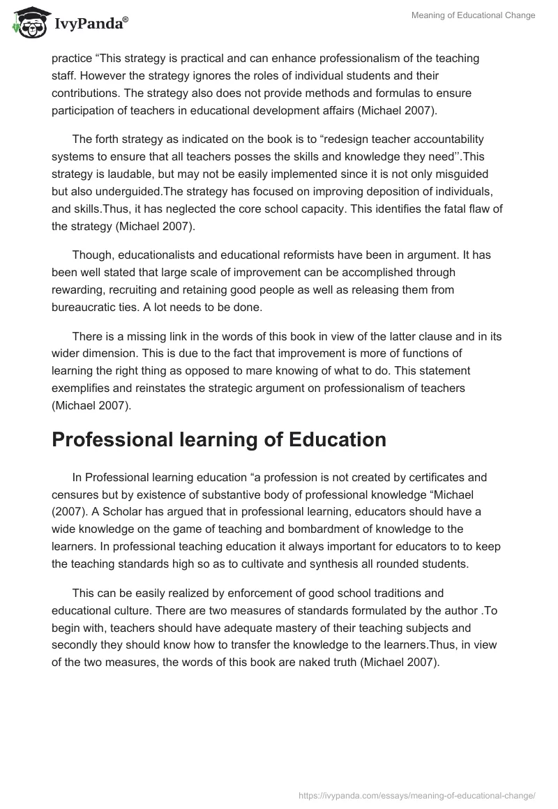 Meaning of Educational Change. Page 4