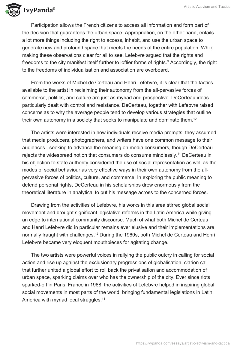 Artistic Activism and Tactics. Page 3