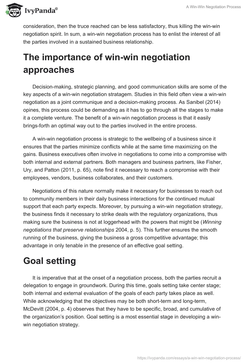 A Win-Win Negotiation Process. Page 2