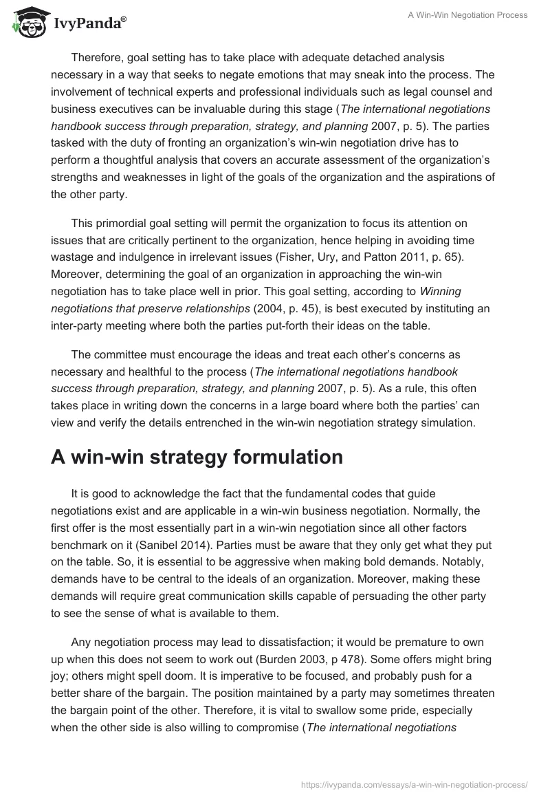 A Win-Win Negotiation Process. Page 3