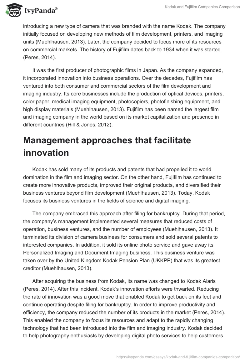 Kodak and Fujifilm Companies Comparison. Page 2