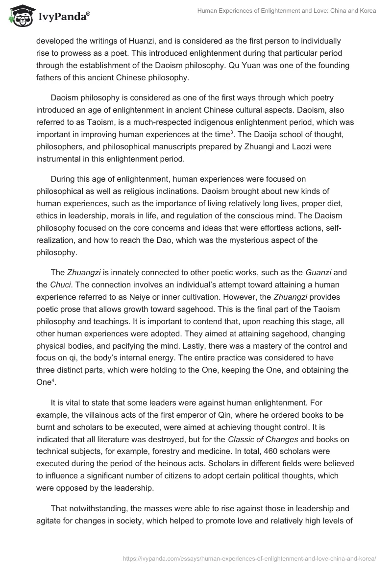 Human Experiences of Enlightenment and Love: China and Korea. Page 2