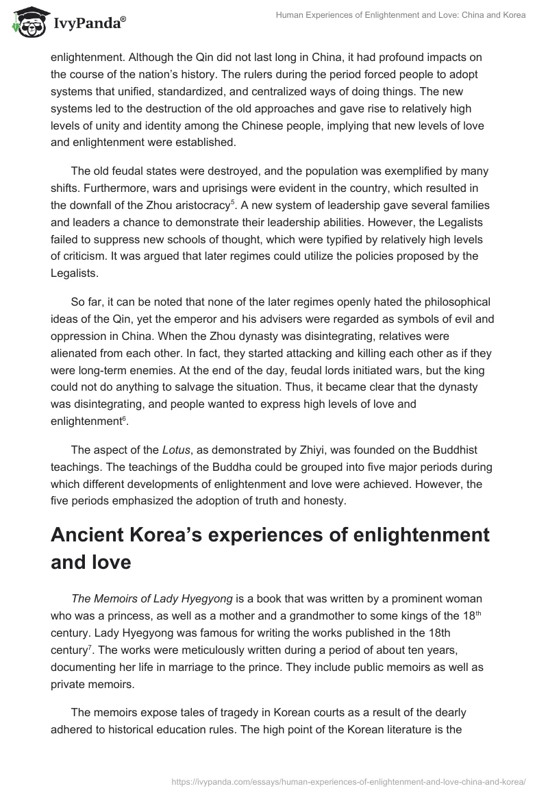 Human Experiences of Enlightenment and Love: China and Korea. Page 3