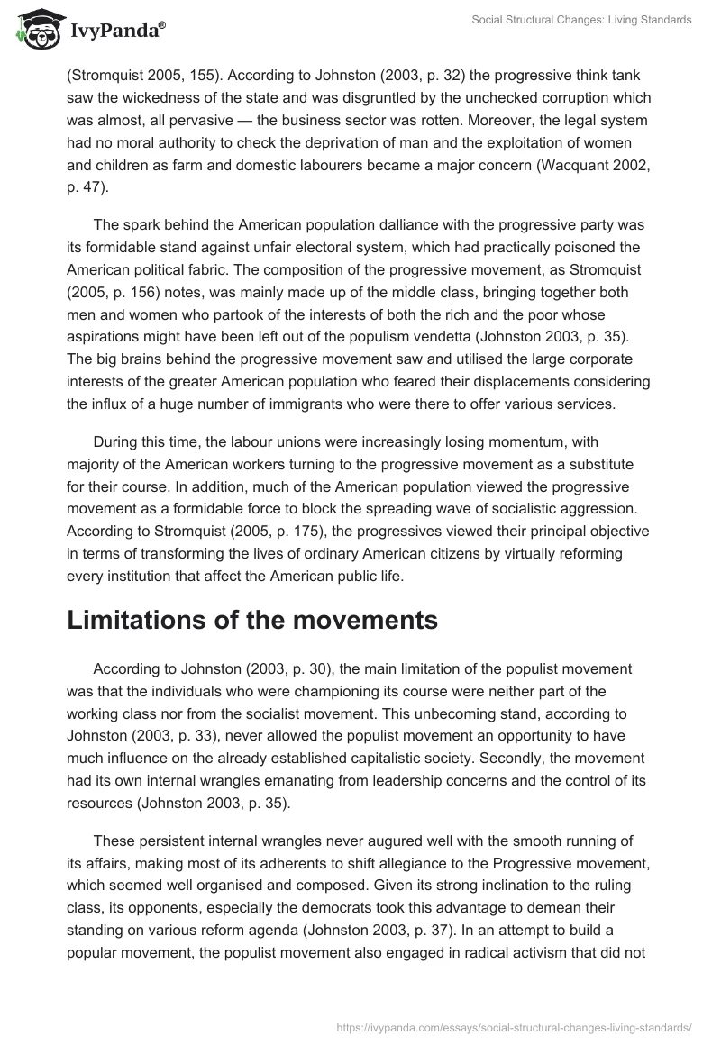 Social Structural Changes: Living Standards. Page 4