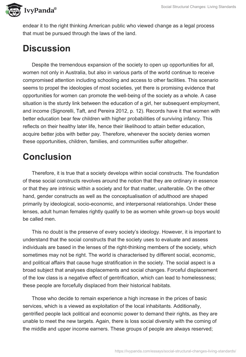 Social Structural Changes: Living Standards. Page 5