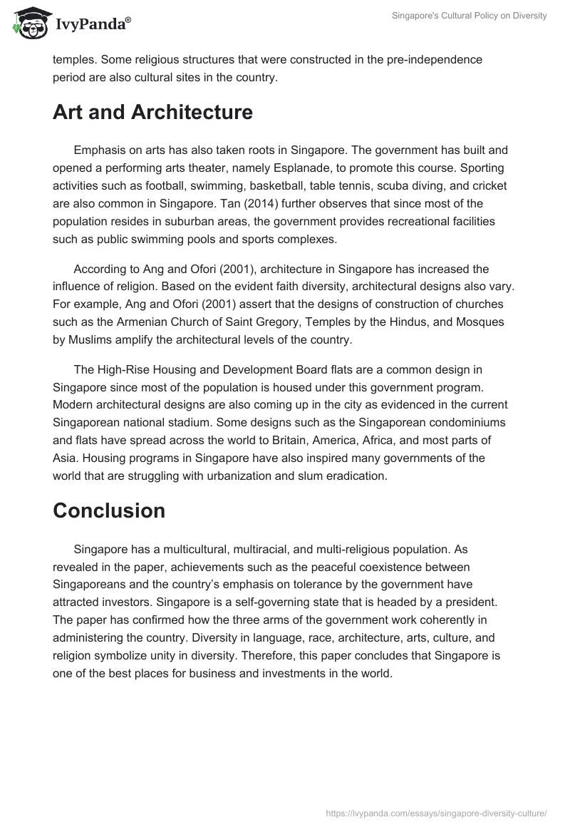 Singapore's Cultural Policy on Diversity. Page 5