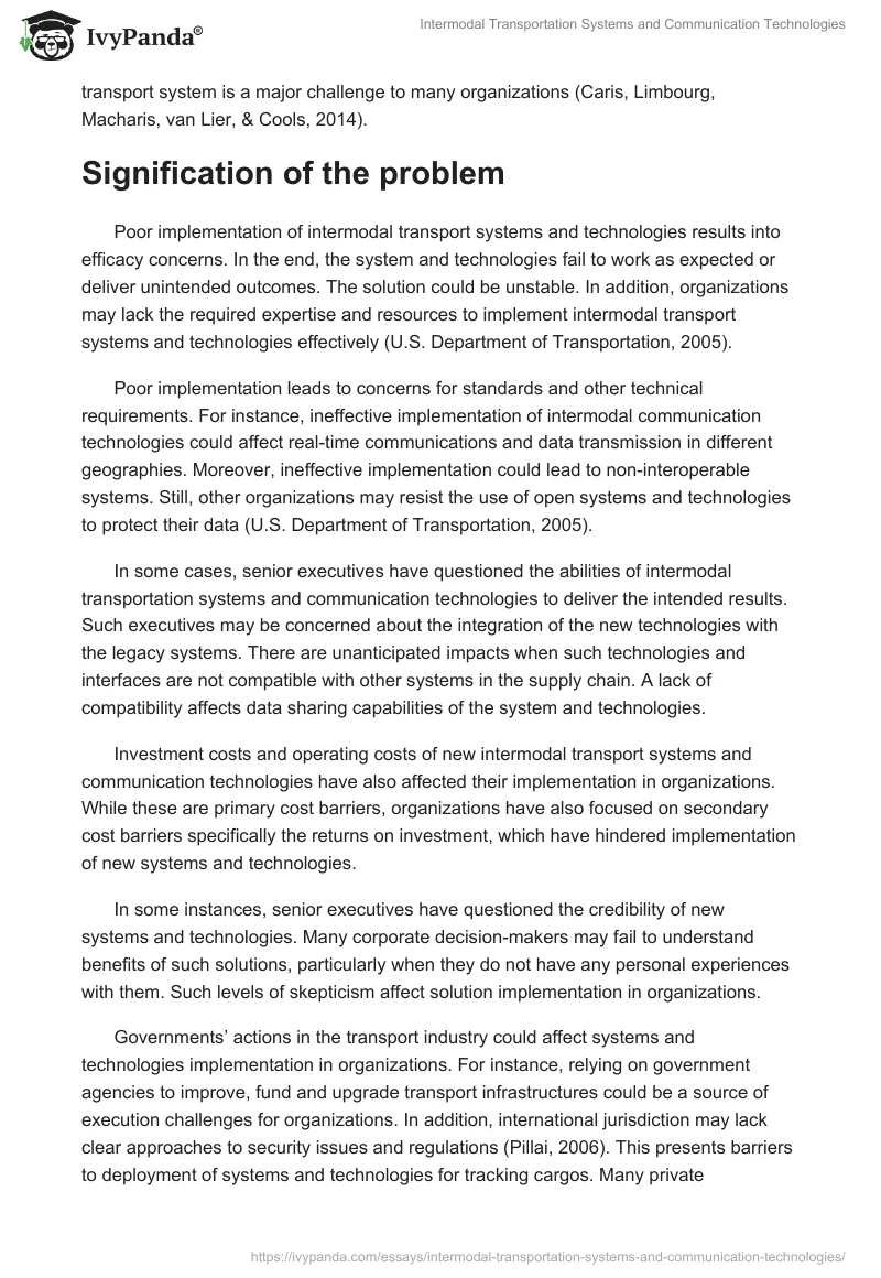 Intermodal Transportation Systems and Communication Technologies. Page 2