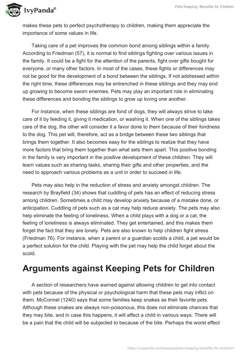 Pets Keeping: Benefits for Children. Page 4