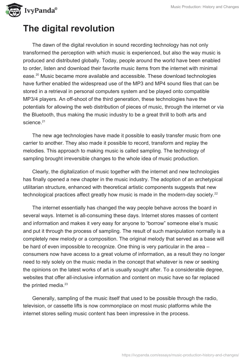 Music Production: History and Changes. Page 4