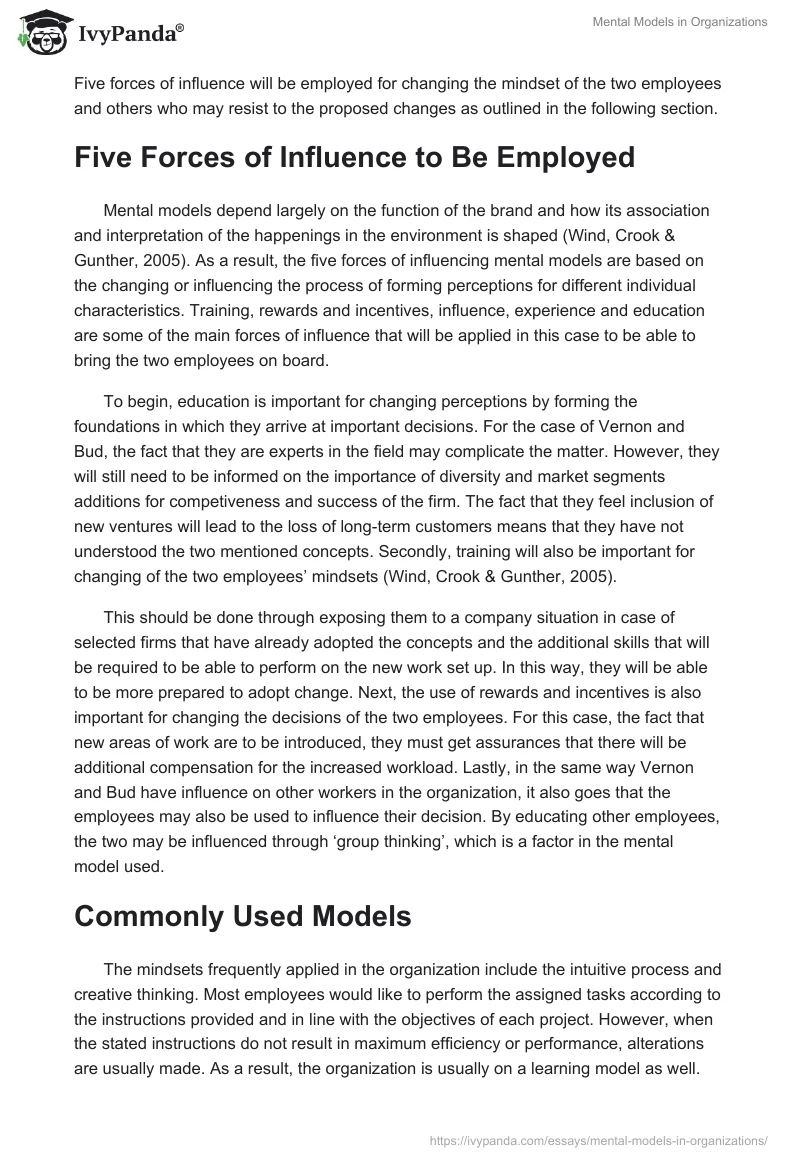 Mental Models in Organizations. Page 3