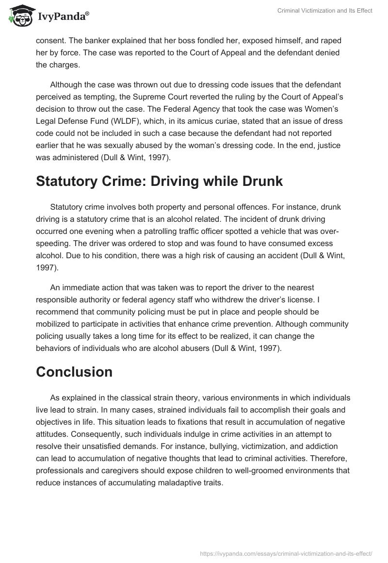 Criminal Victimization and Its Effect. Page 3