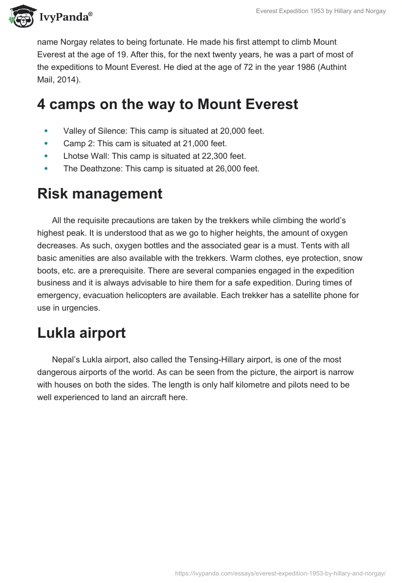 Everest Expedition 1953 by Hillary and Norgay. Page 2