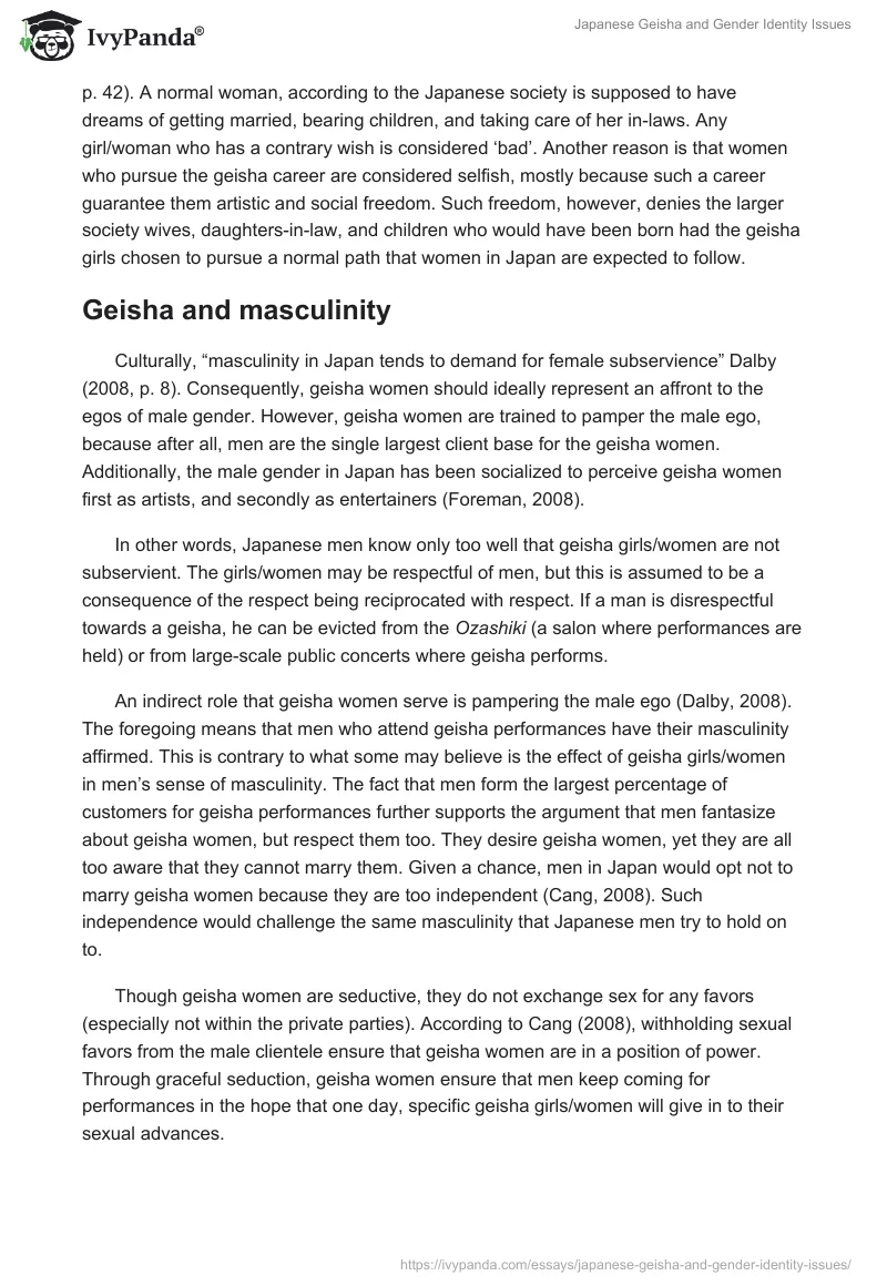 Japanese Geisha and Gender Identity Issues. Page 4