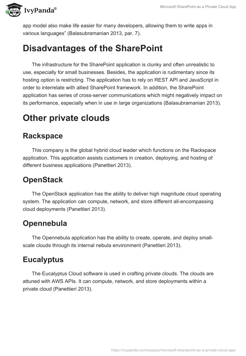 Microsoft SharePoint as a Private Cloud App. Page 2