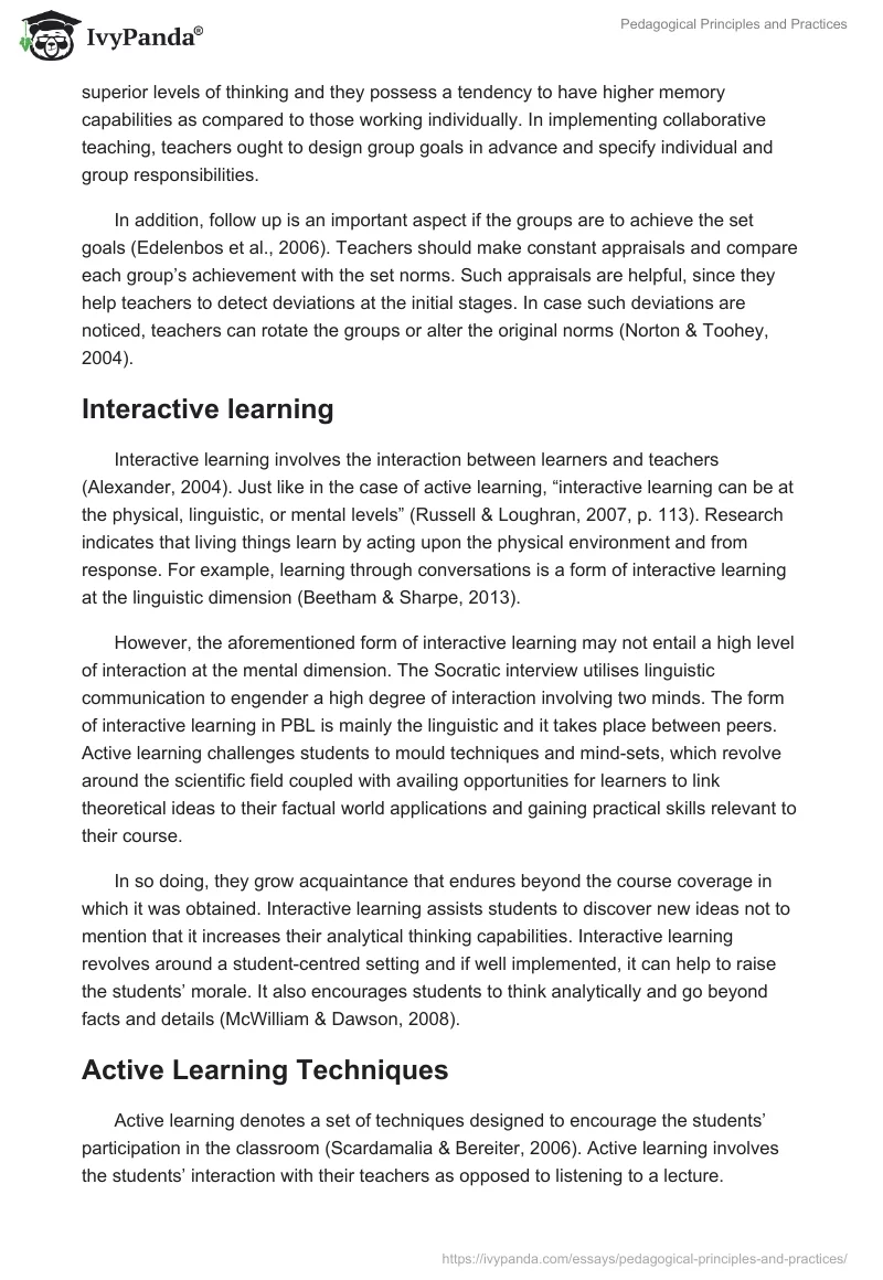 Pedagogical Principles and Practices. Page 3