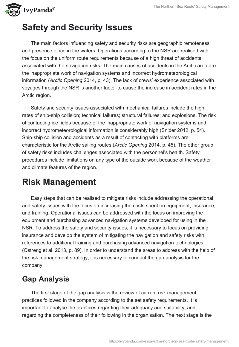 The Northern Sea Route' Safety Management. Page 3