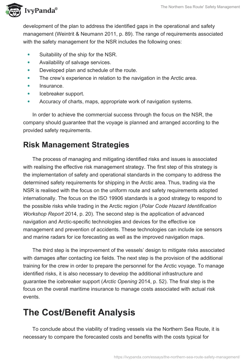 The Northern Sea Route' Safety Management. Page 4