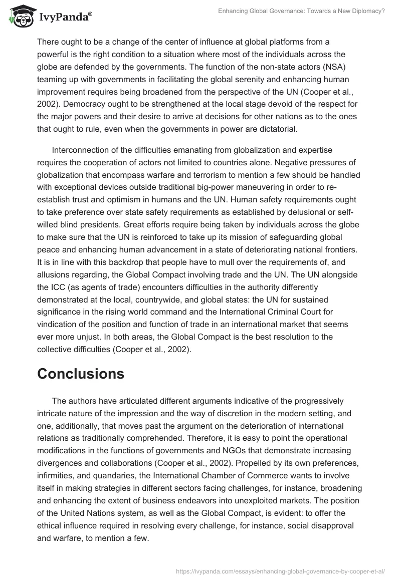 Enhancing Global Governance: Towards a New Diplomacy?. Page 3