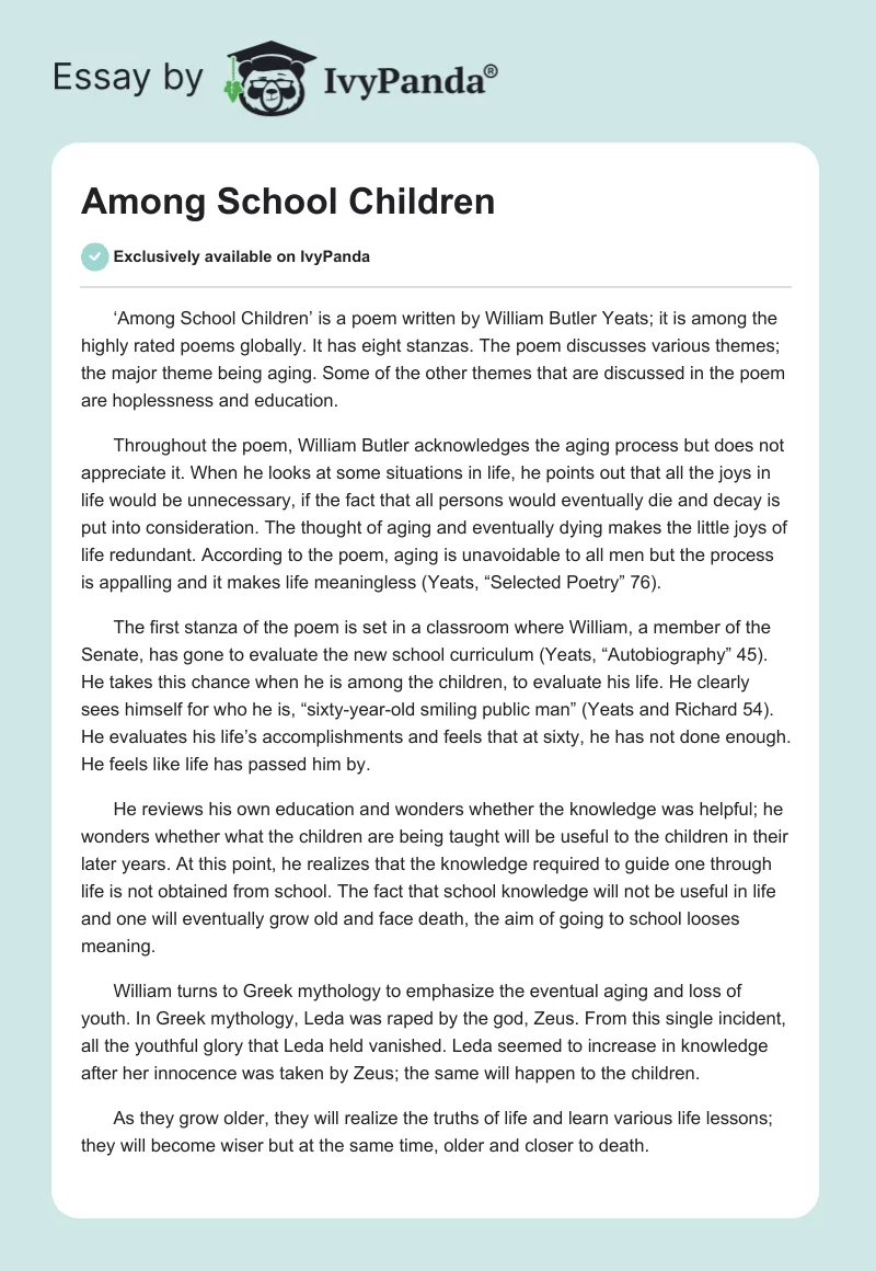 Among School Children. Page 1