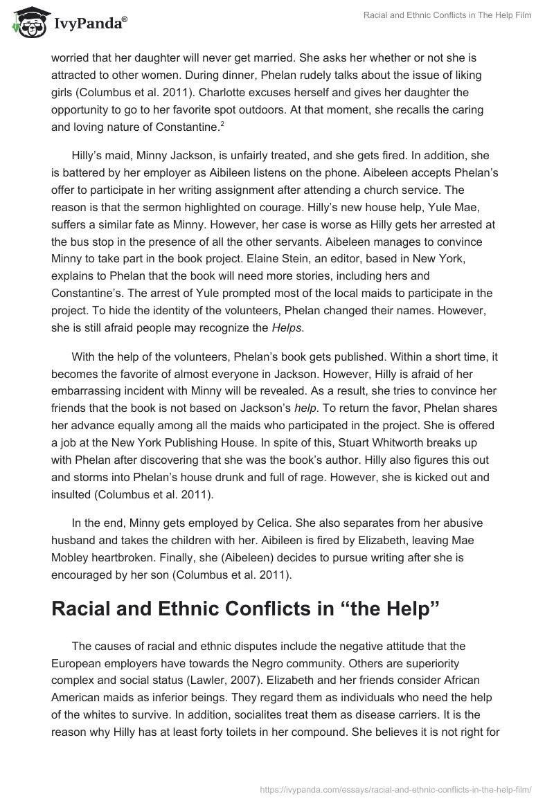 Racial and Ethnic Conflicts in "The Help" Film. Page 2
