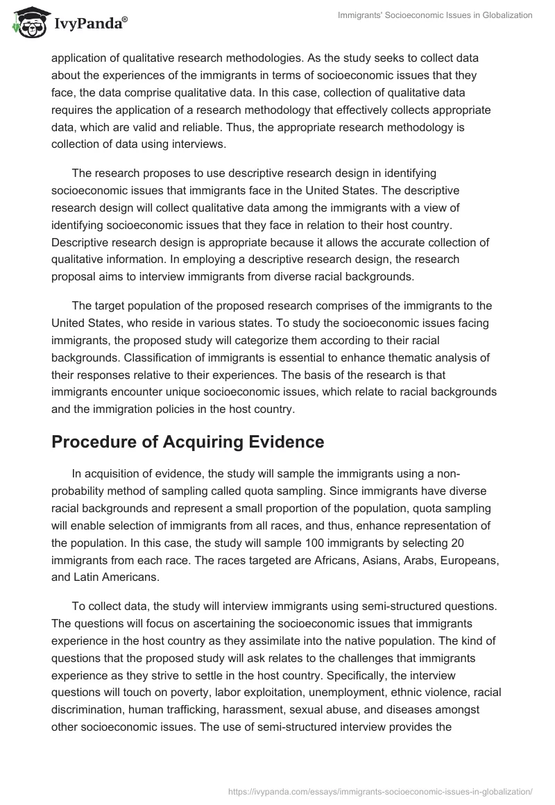 Immigrants' Socioeconomic Issues in Globalization. Page 4
