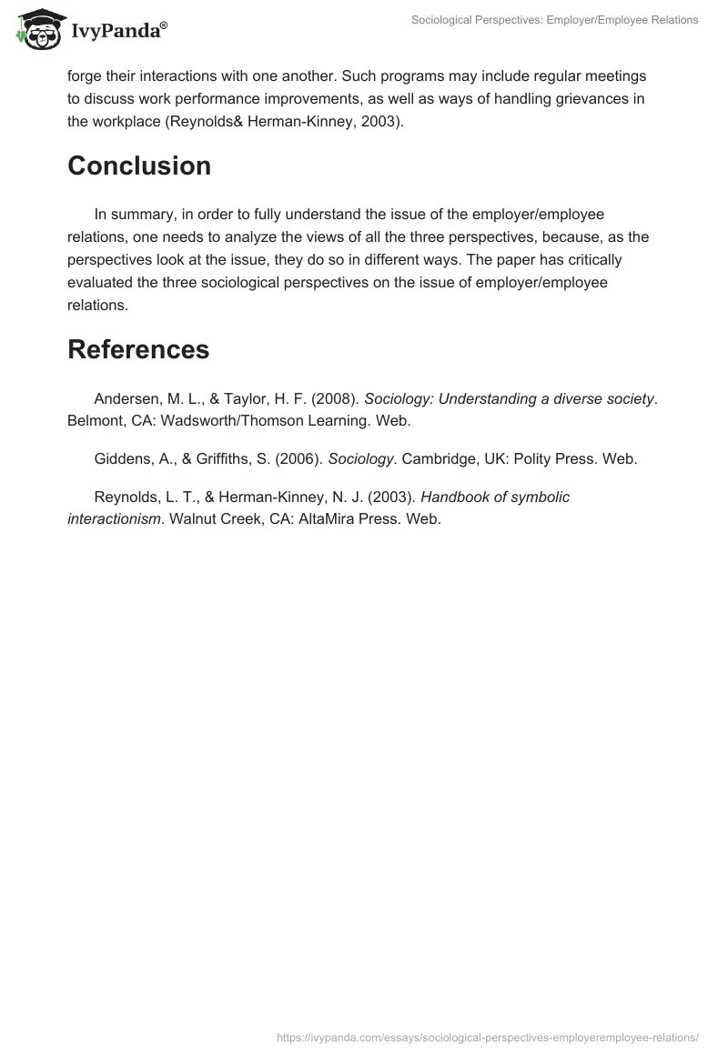 Sociological Perspectives: Employer/Employee Relations. Page 3