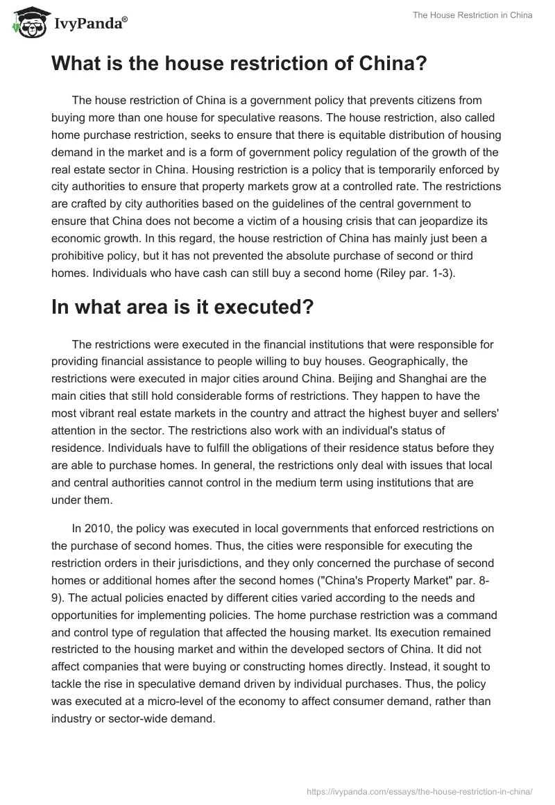 The House Restriction in China. Page 2