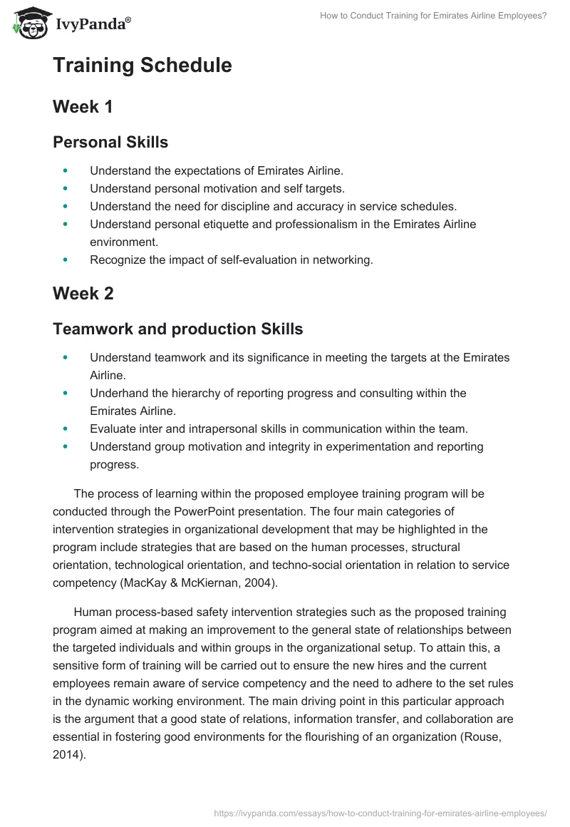 How to Conduct Training for Emirates Airline Employees?. Page 2