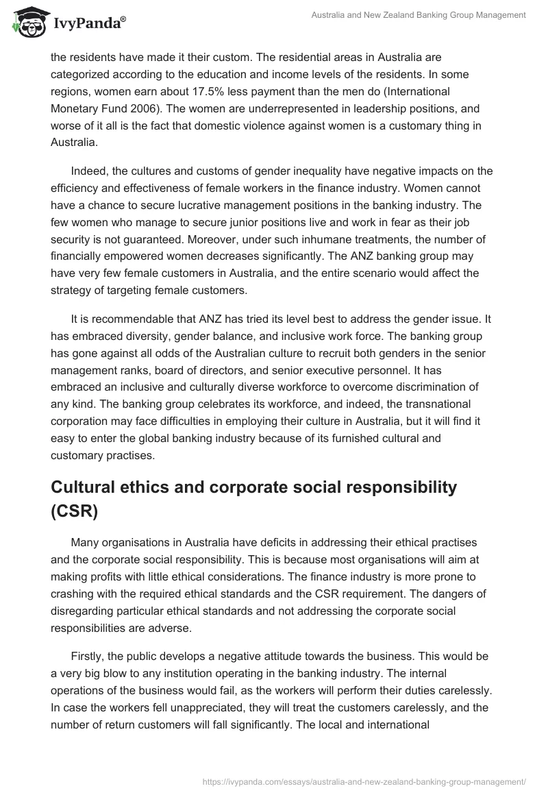 Australia and New Zealand Banking Group Management. Page 2