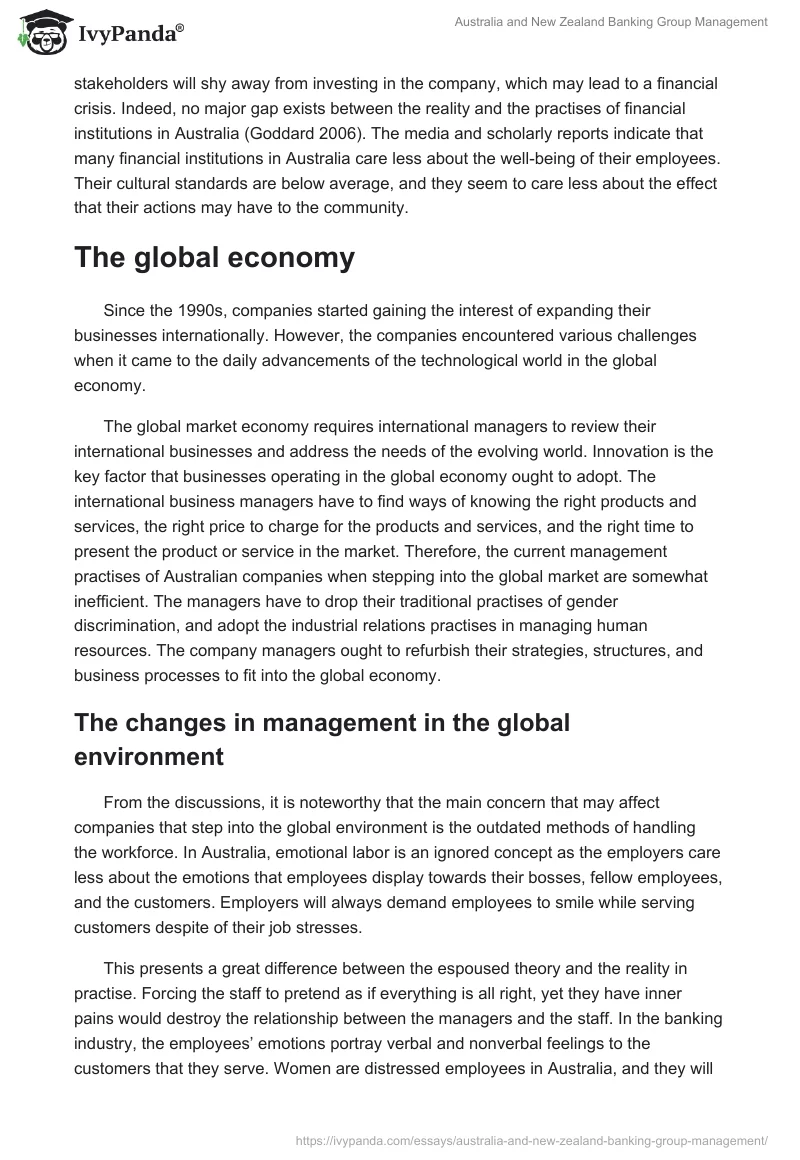 Australia and New Zealand Banking Group Management. Page 3