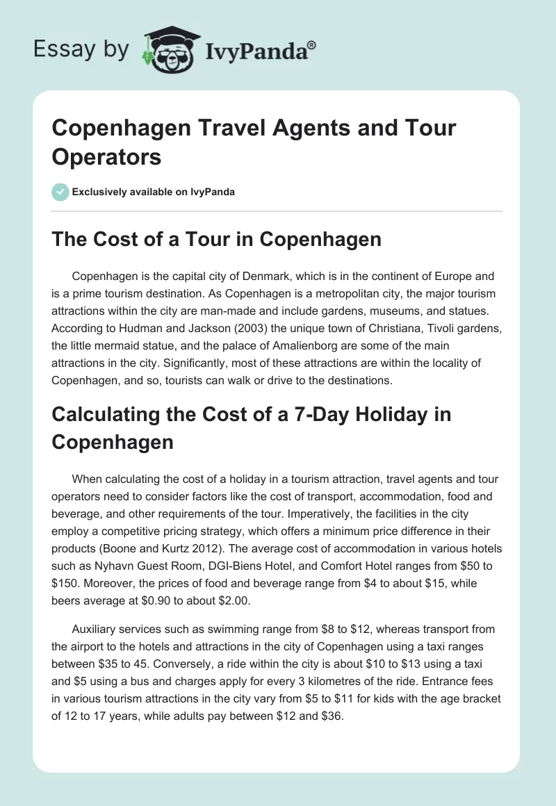 Copenhagen Travel Agents and Tour Operators. Page 1