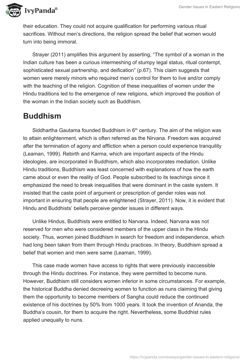 Gender Issues in Eastern Religions. Page 3