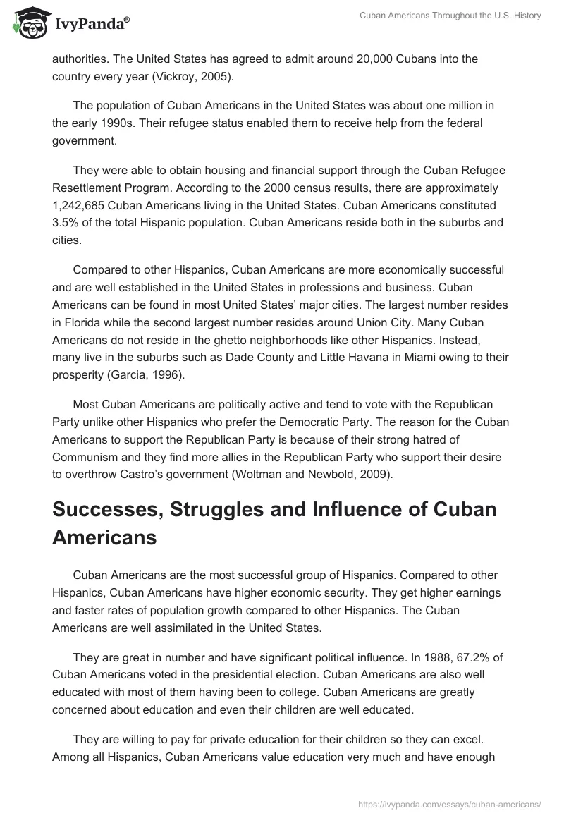 Cuban Americans Throughout the U.S. History. Page 5